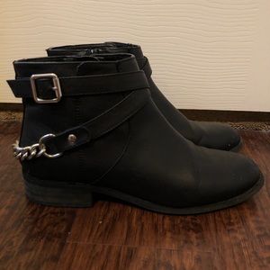Chain embellished ankle boots